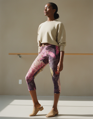 Electric Fuchsia Elysium Leggings Capri Leggings — Dripper