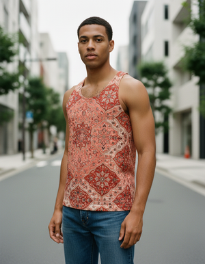 Men's Fiery Red Minaret men's tank tops