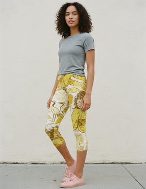 Yellow Kintsugi leggings