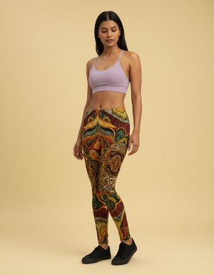 Woven leggings