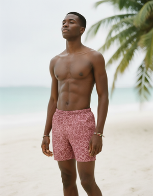 Dusty Rose Banyu men's swim trunks