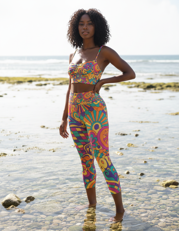Psychedelic Collection capri yoga leggings