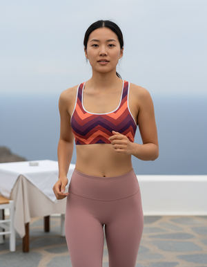 Coral Rhythm Sports Bra Sports Bra — Dripper