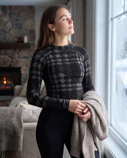 Houndstooth Base Layer Women's Rashguard — Lolekai