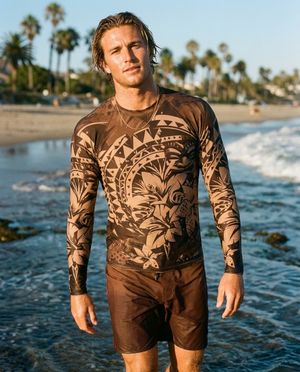 Men's Coffee Bean Koa Kai men's rashguards