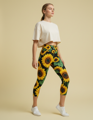Bloom Capri Yoga Leggings Capri Yoga Leggings — Dripper
