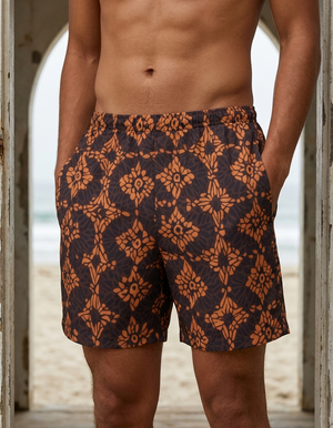 Tea Rose Boca men's swim trunks
