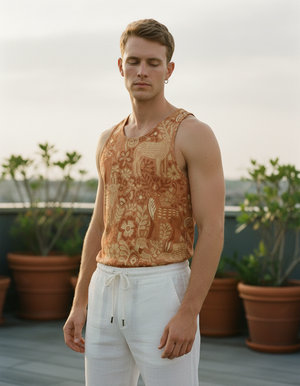 Burnt Sienna Armonia Tank Top Men's Tank Top — Dripper