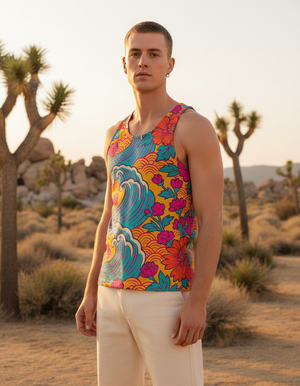 Men's Sakura men's tank tops