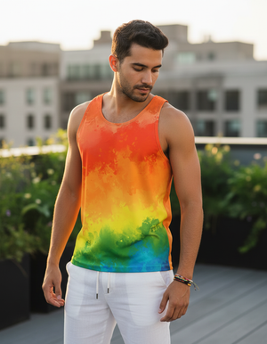 Men's Citrus Orange Radiance tank tops