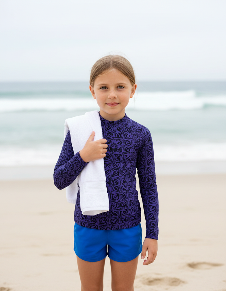Girls Rhodonite Chord girls youth rashguards
