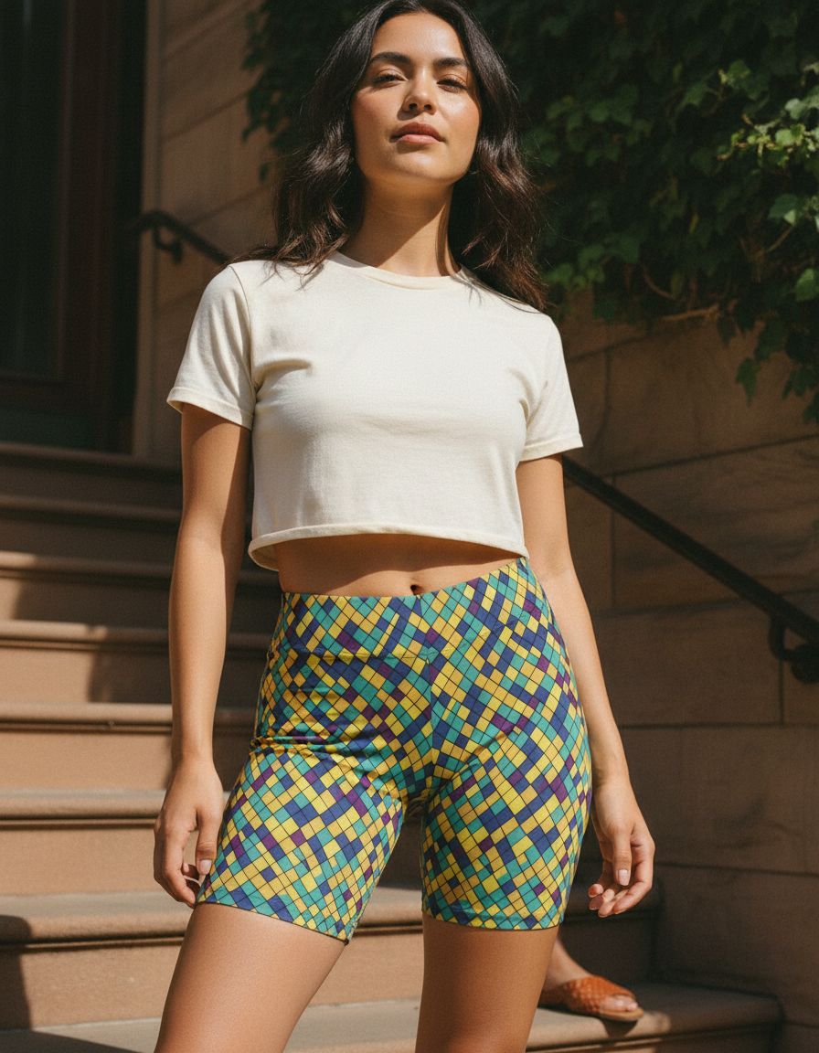 Yellow Vortex Short Shorts Short Shorts — Lolekai