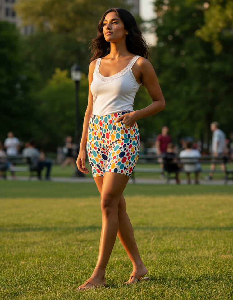 Women's Memphis Design Short Shorts