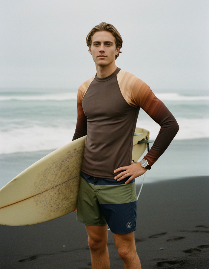 Rashguard — Men's Coffee Bean Ripple