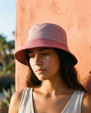 Burnished Lilac Blush Mauve bucket hats