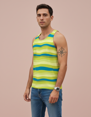 Lime Prism Tank Top Men's Tank Top — Dripper