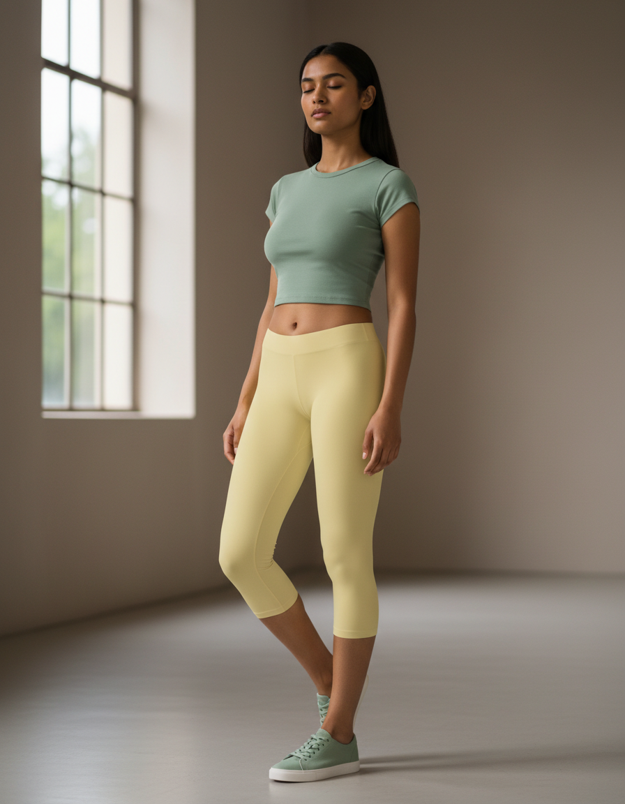 Capri Leggings in Butter