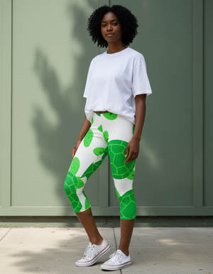 Aqua Leggings Capri Leggings — Dripper