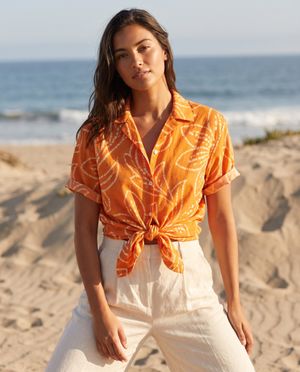 Citrus Orange Gelang women's hawaiian shirts