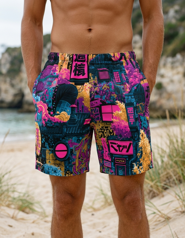 Neonoir men's swim trunks