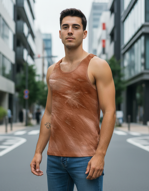Men's Burnt Sienna Frost tank tops
