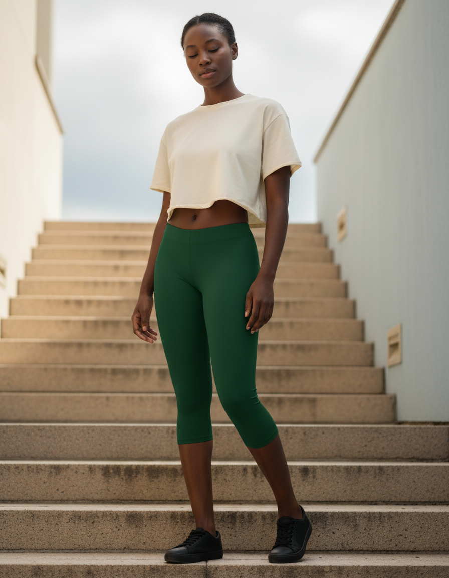 Capri Leggings in Racing Green