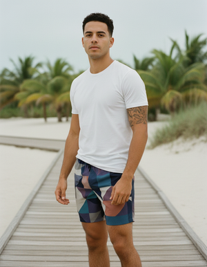 Rhodonite Dwell men's swim trunks
