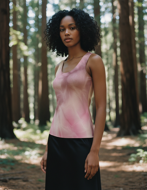 Women's Millennial Pink Frost tank tops