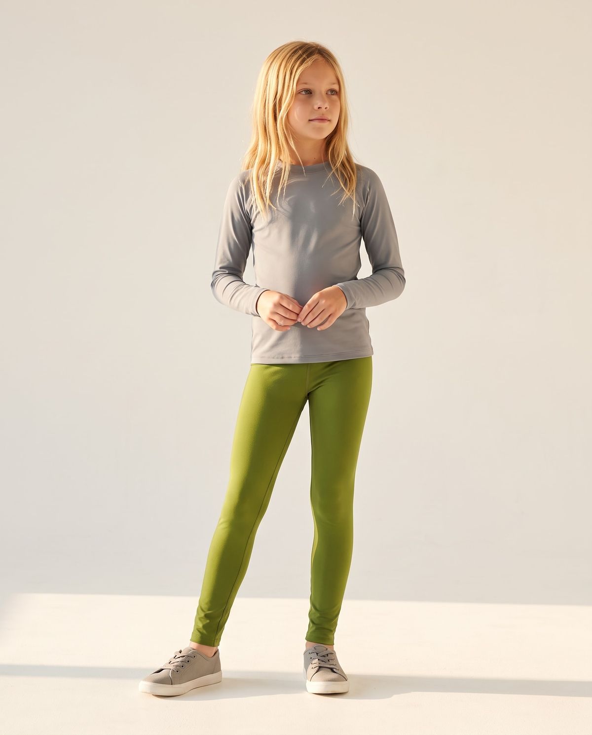 Olive Drab Girls Youth Leggings Girls Youth Leggings — Lolekai