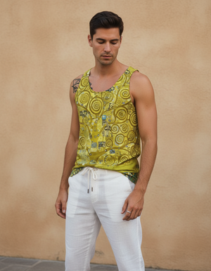 Men's Lime Aether tank tops