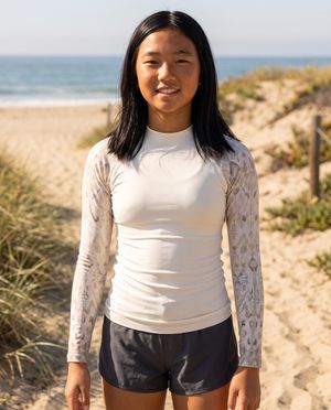 Girls White Onyx Siam girls youth rashguards