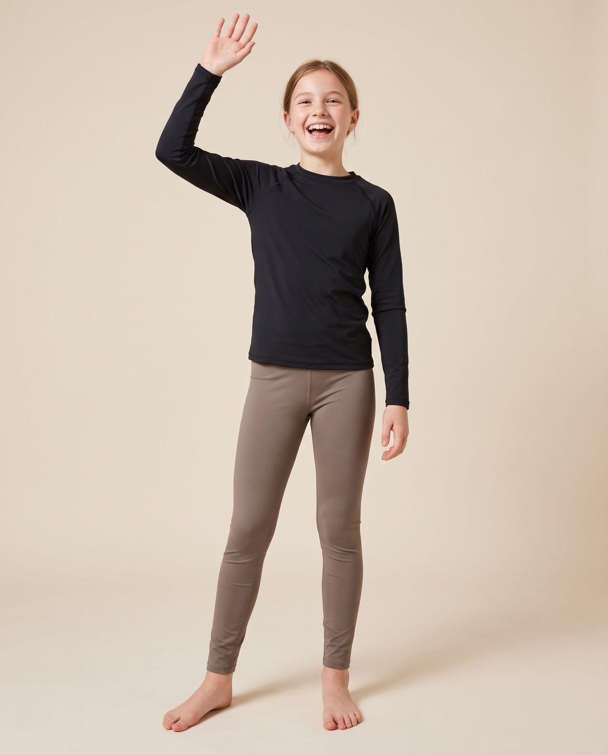 Taupe Girls Youth Leggings Girls Youth Leggings — Lolekai
