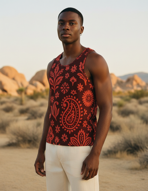 Men's Fiery Red Tantra men's tank tops