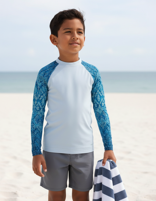 Blue Aura Siam Kids Rash Guard Kids Rash Guard — Dripper