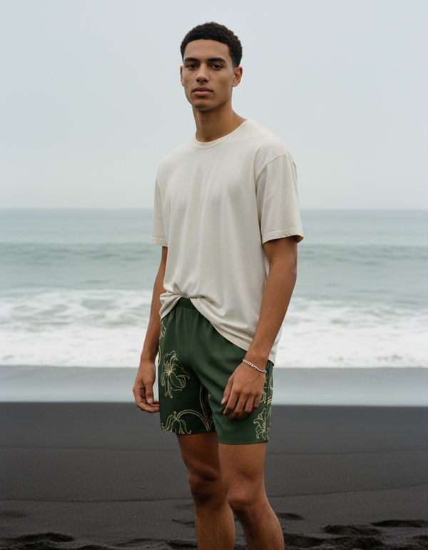 Art Nouveau men's swim trunks