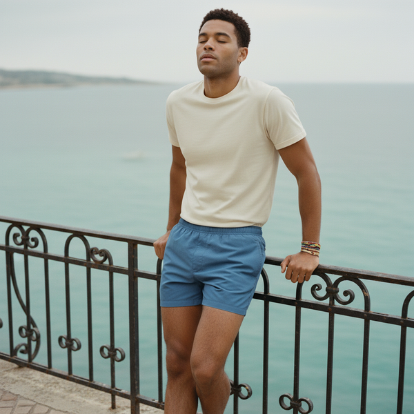 Men's Swim Trunks in Denim
