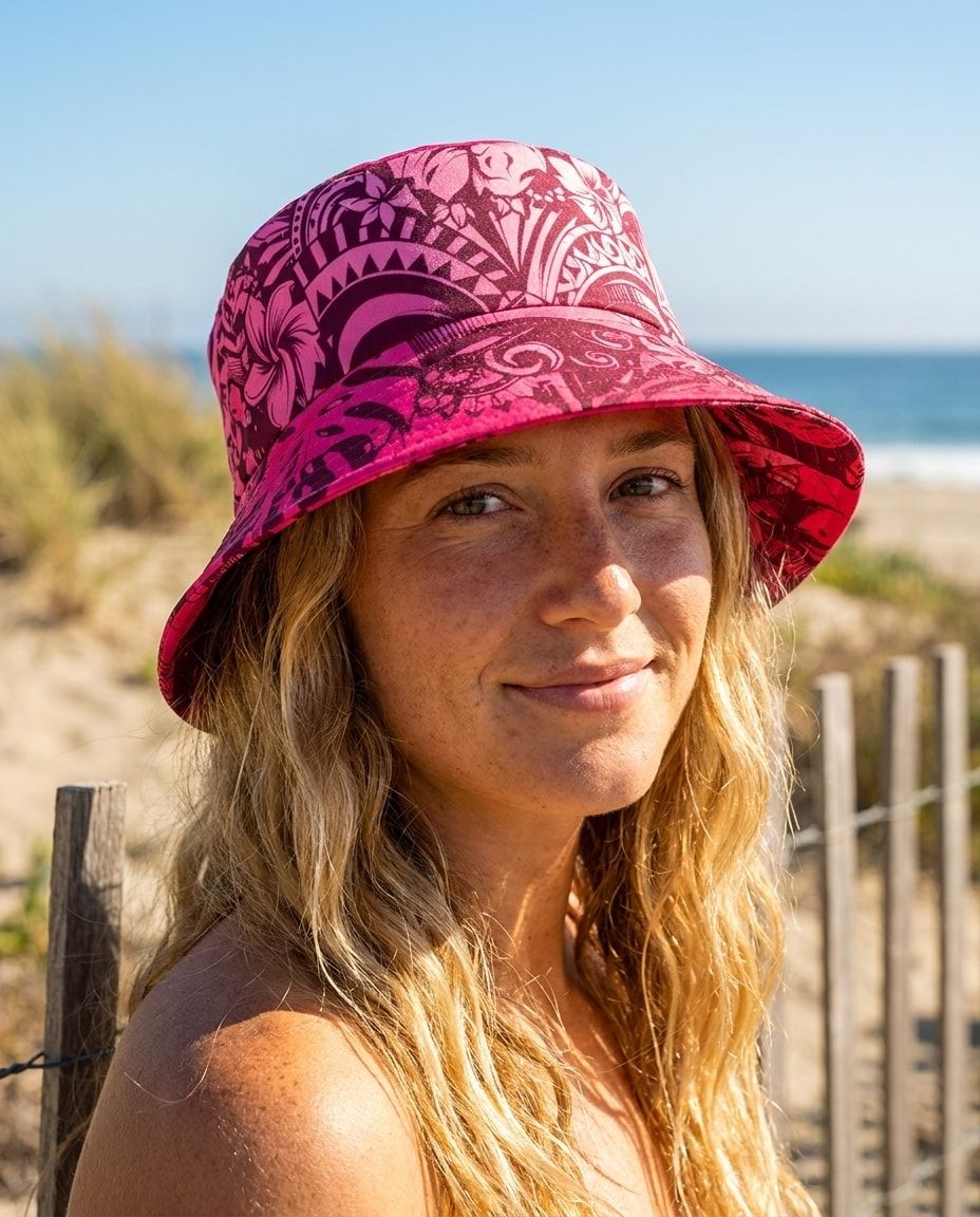 Electric Fuchsia Honua Uli bucket hats — view 1 of 2