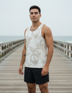 Men's White Onyx Harbor tank tops