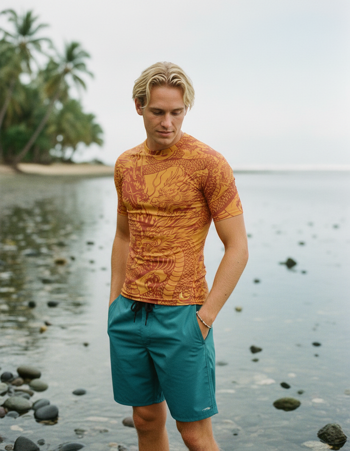 Rashguard — Men's Citrus Orange Ember