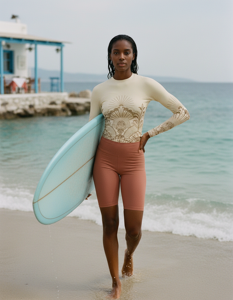 Women's Gilded Deco Rash Guard