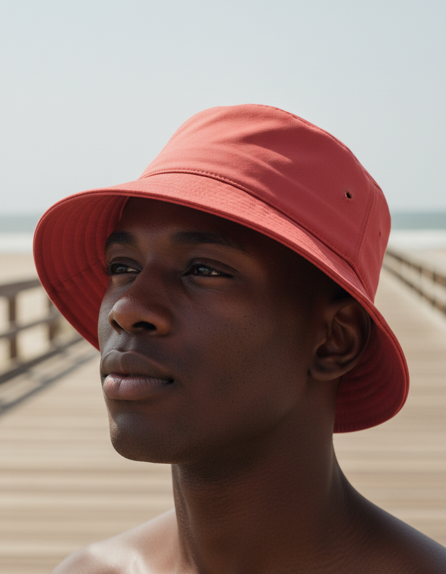 Bucket hat in Cinnabar