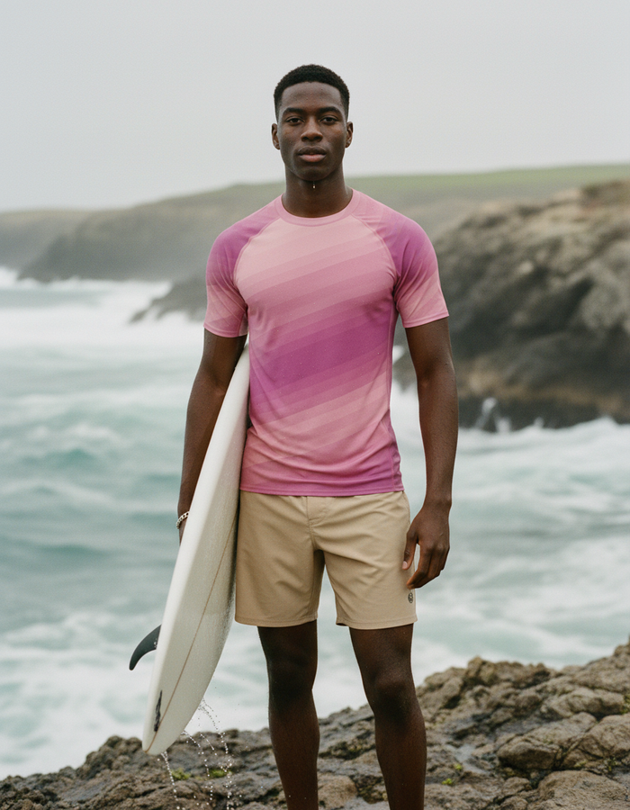 Rashguard — Men's Dusty Rose Ripple