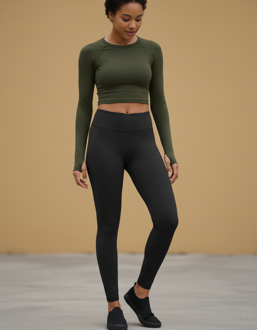 Full-Length Leggings in Anthracite