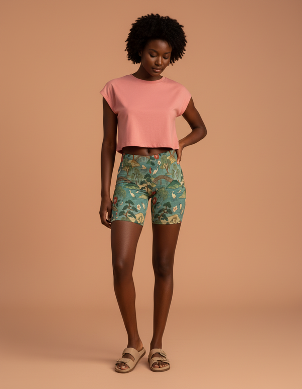 Hiroshige Ukiyo-e women's short shorts
