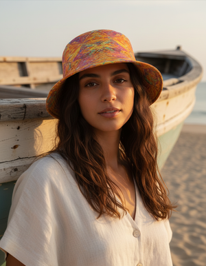 Kasuri bucket hats