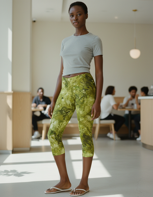 Lime Serenade Leggings Capri Leggings — Dripper