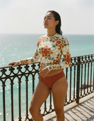 Women's Burnt Sienna Albaicín women's rashguards