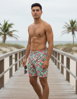 White Onyx Vortex Men's Swim Trunks bikini — Dripper