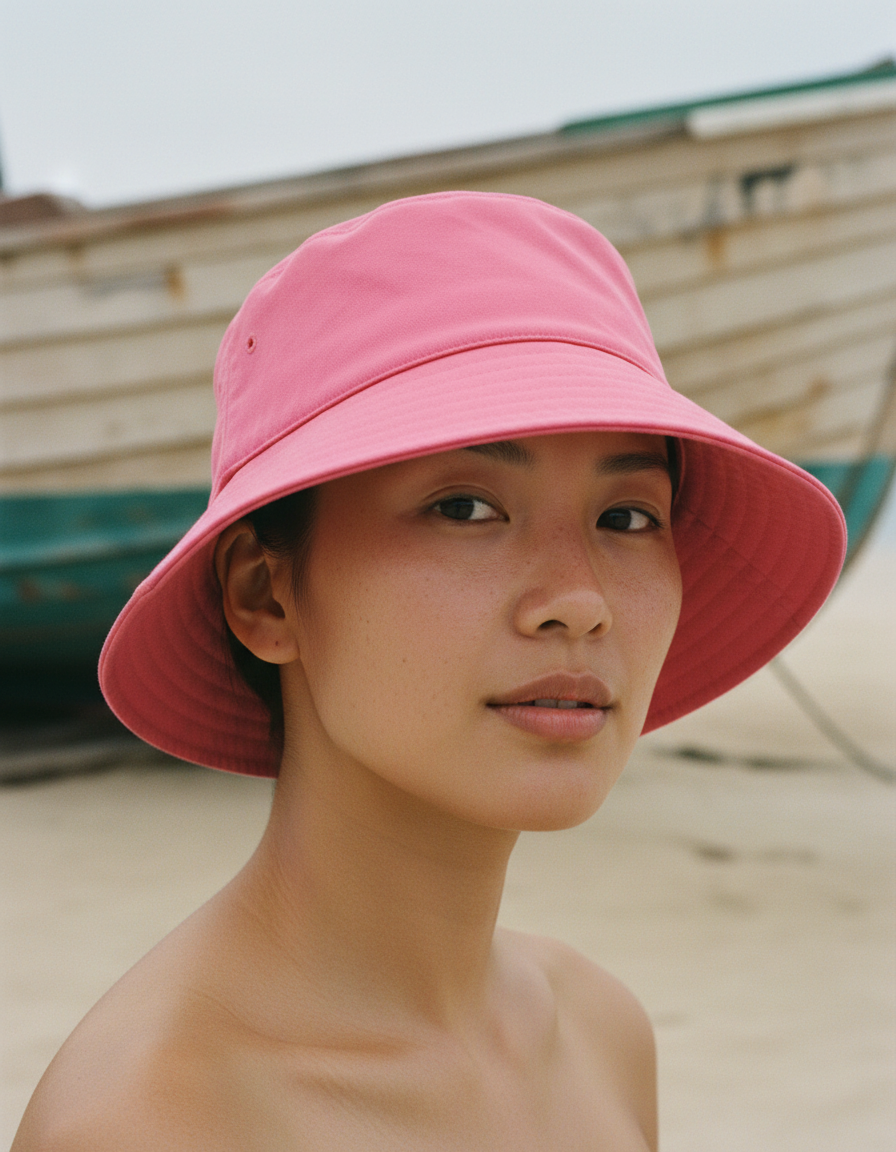 Bucket hat in Strawberry