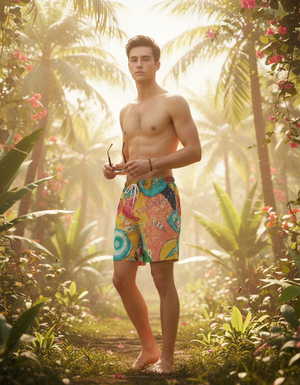 Men's Swim Trunks in Splash